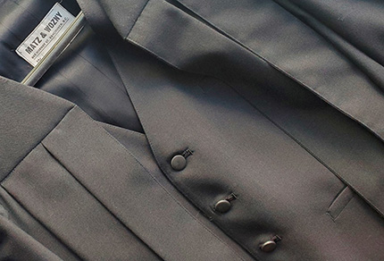 Close up of a court robe. 